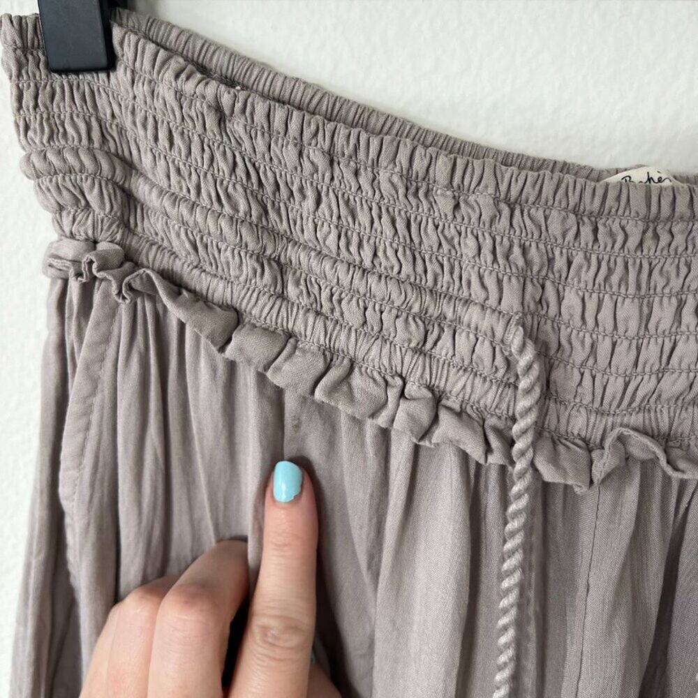 Aritzia Wilfred Nanterre Grey Wide Leg Cropped Pants - Picture 5 of 11